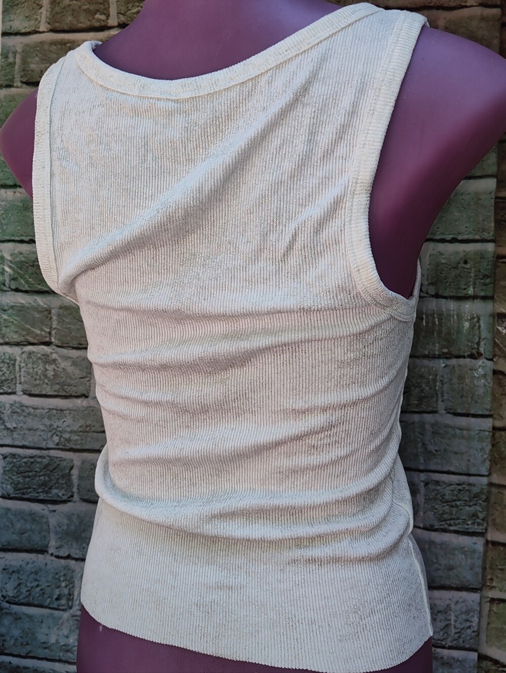 ZARA RIBBED SPARKLE Tank Top, Small - Picture 6 of 11